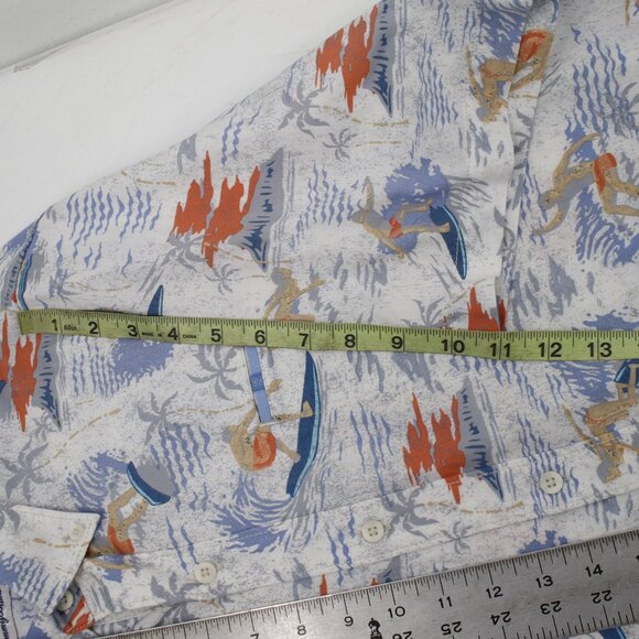 Tommy Bahama Hawaiian Shirt Mens XL surf board Short Sleeve Surfers Print camp - Picture 8 of 11